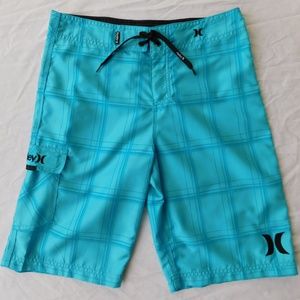 Hurley Electric Blue Board Shorts - Size 18